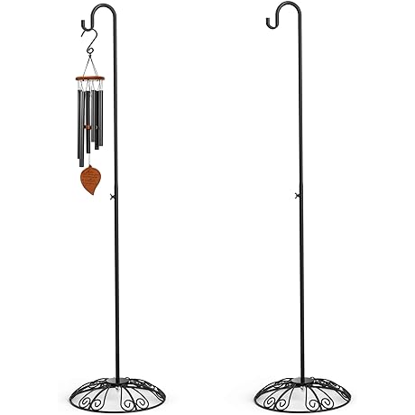 Sturdy Adjustable Hanging Plant Stand Indoor with Heavy Weighted Base