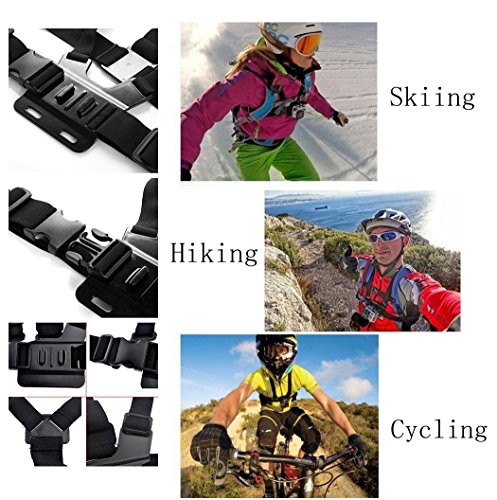Image of VVHOOY Adjustable Chest Mount Harness for Gopro Hero 6 /5 Black Hero 4 Session AKASO EK7000 APEMAN FITFORT ODRVM Campark Action Camera Accessories