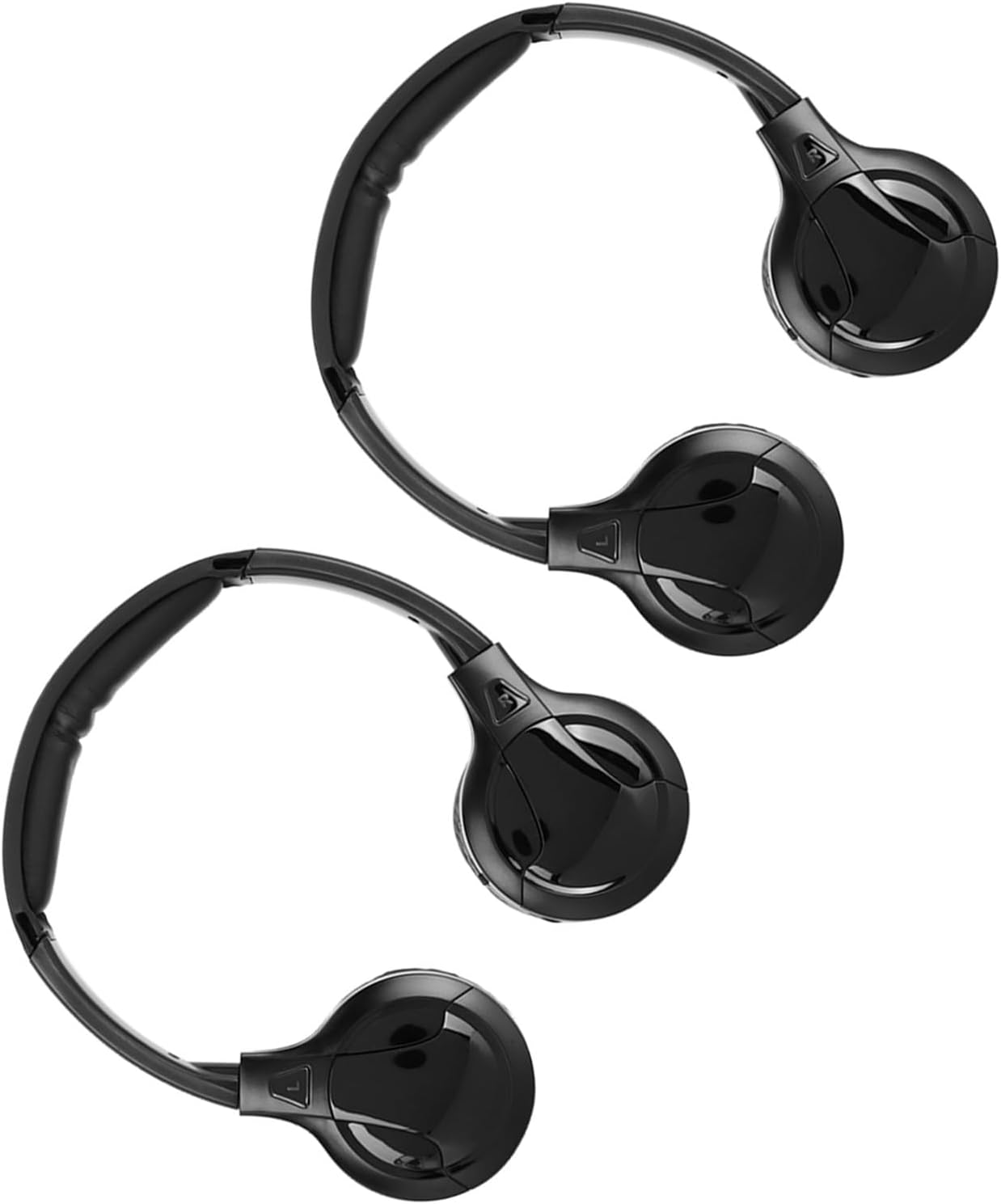 Zerodis Foldable Lightweight 2 Channel Infrared Earphone for Car Headrest DVD, Ergonomic Design, Auto Mute and Auto Off Function, Great for Car Entertainment