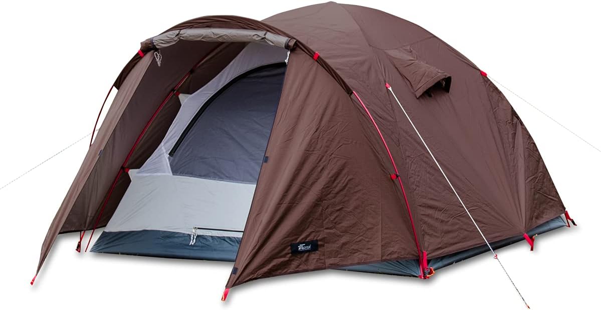 FIELDOOR ドームテント フィールドキャンプドーム200 プラス 前室付フライシート付 耐水圧1500mm以上 UVカット ソロ ファミリー 3～4人用 吊り下げ コンパクト収納
