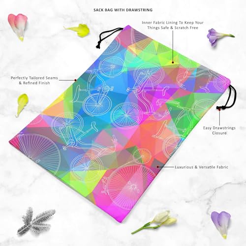 Image of ArtzFolio Bicycles D6 | Reusable Sack Bag | Bag for Gym, Storage, Vegetable & Travel