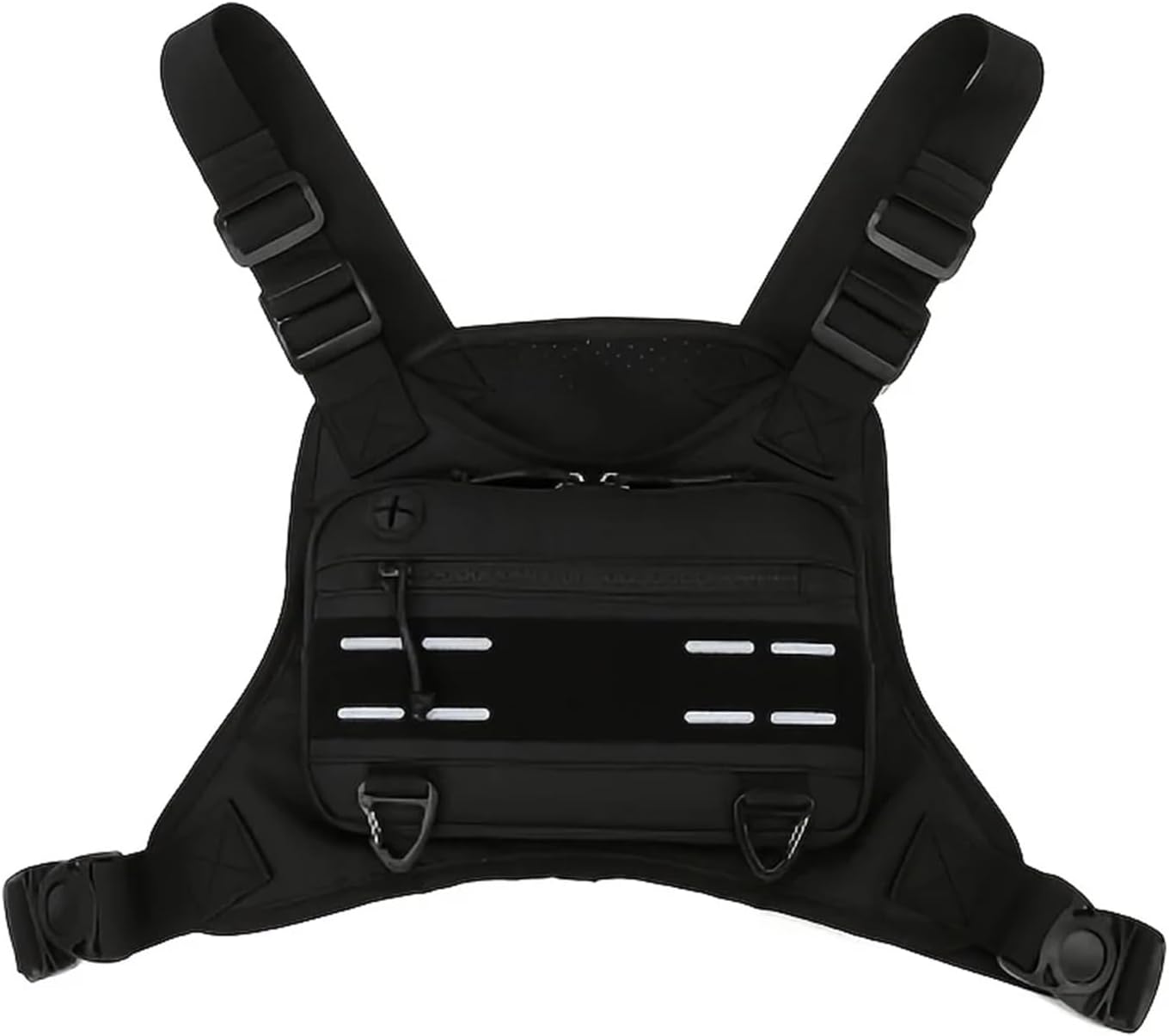 Genérico Compatible For Men's Hiking Chest Bag Sports Front Vest Training Rig Pouch Outdoor Climbing Cycling(Black B)