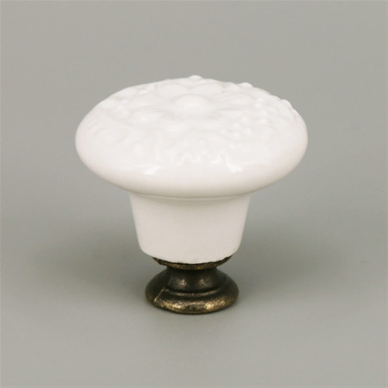 Boutons en céramique armoire tiroir poignée blanche de meubles ronds avec vis 5x