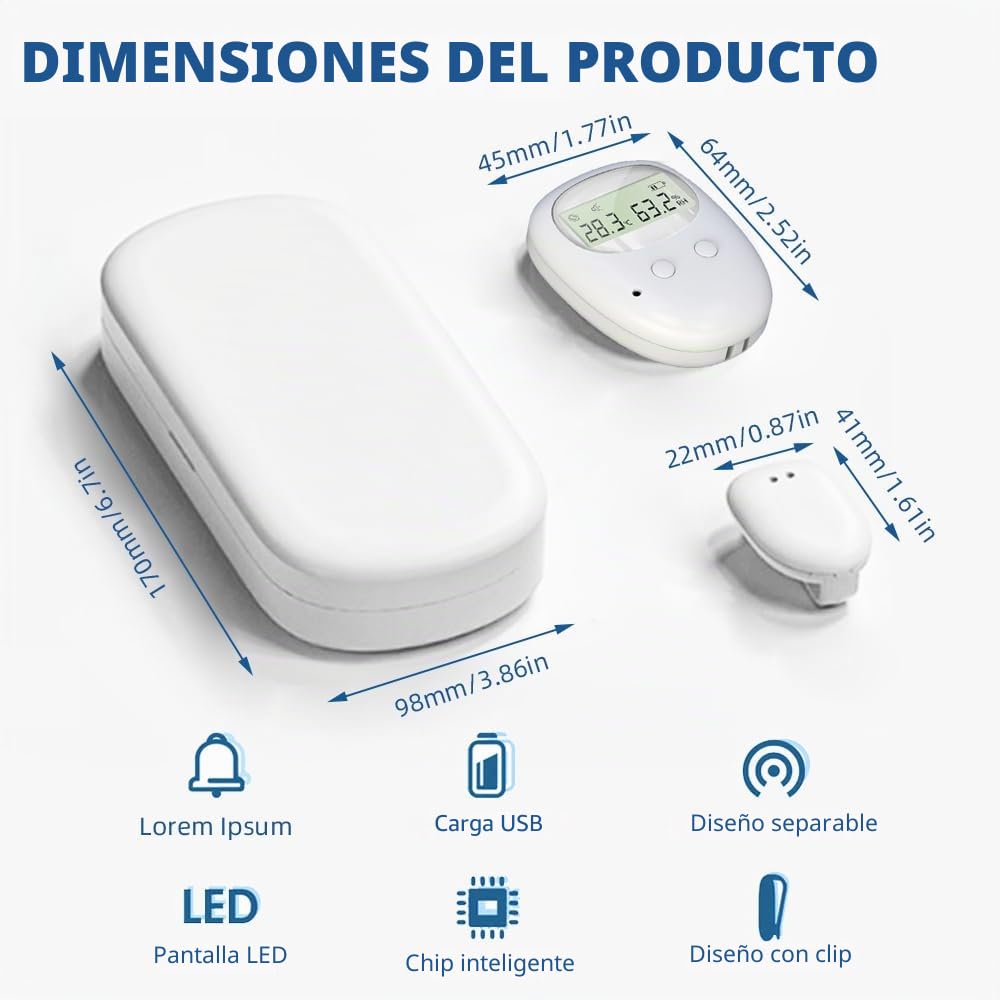 Inalámbrica Pipi Stop Niños Alarma, Inalámbrica Alarma Enuresis para Niños y Personas Mayores, Inalámbrica Enuresis Alarma, Inalámbrica Pipistop Alarma para Detectar Incontinencia Urinaria