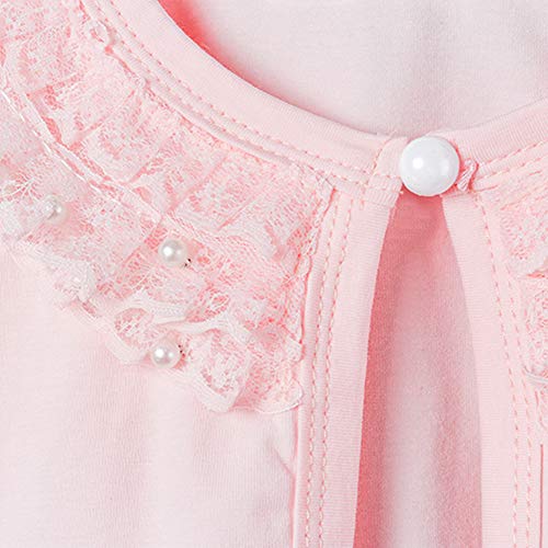 Image of Girl Lace Bolero Cardigan Shrug - Little Girl Long Sleeve Shrug Sweater with Pearls 2-11 Years