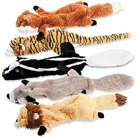 FIREOR Dog Squeak Toys, No Stuffing Plush Dogs Chew Toy for Small Medium Large Breed Chewer Squeaky Pet Supplies Tough Durable Puppy Teething Chewing Interactive to Keep Them Busy Best Birthday Gift Cover
