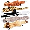 FIREOR Dog Squeak Toys, No Stuffing Plush Dog...