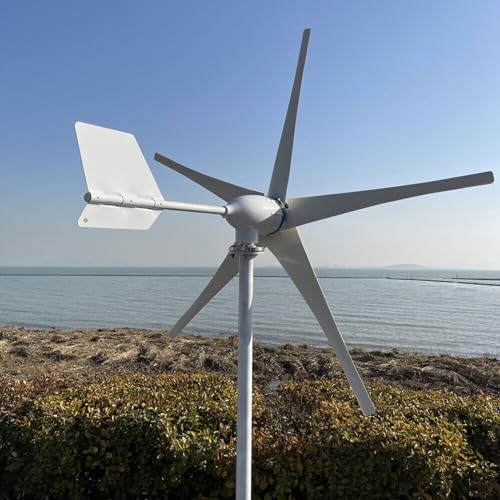 Kit generatore eolico domestico, 1500 W, 5 pale, 12/24/48 V, regolatore di carica ibrido eolico-solare per sistemi di energia rinnovabile marini off-grid.