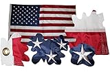 amerikanische fahne bilder Gewicht/ Weight: 250g DUNN USA Amerika Flagge Fahne gestickte Sterne, Wetterfeste Flagge, US Flag, 90x150 cm Top Qualität Alles genäht und gestickt nix gedruckt