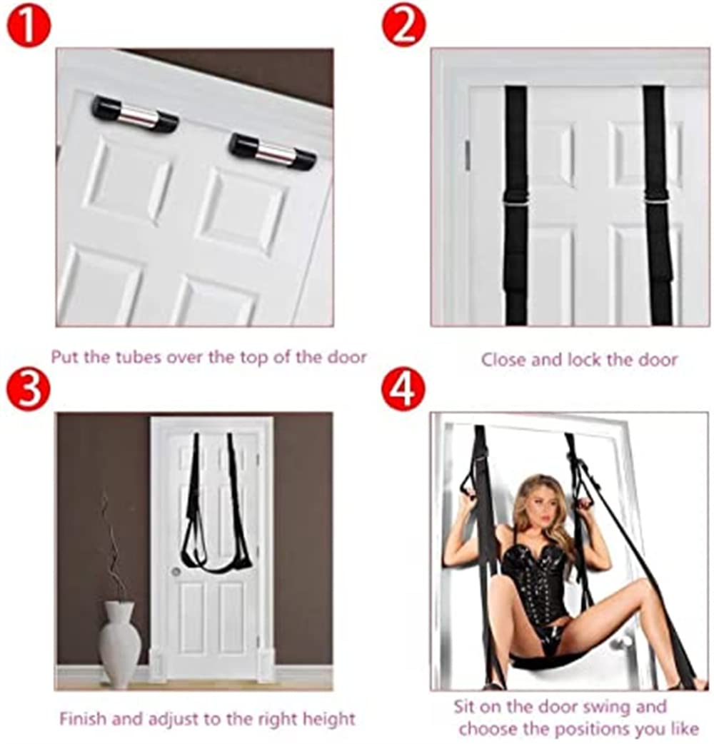 Harnais de yoga en nylon suspendu à la porte avec accessoires