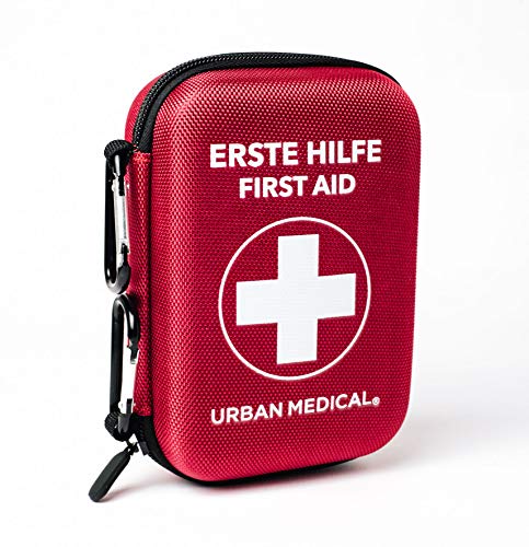 Premium Erste Hilfe Set aus Deutschland | Urban Medical® | DIN 13167 GRATIS Fahrrad Flickzeug und Rettungsdecke | Camping Sport Reisen Bike & Zuhause