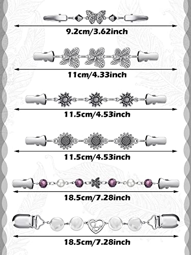 Image of Hicarer 6 Pieces Vintage Shirt Dress Cardigan Clip, Waist Clip for Women, Sweater Shawl Brooch Jacket for Clothing