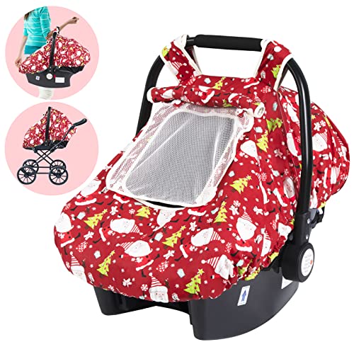 SMTTW Christmas Red Car Seat Canopy