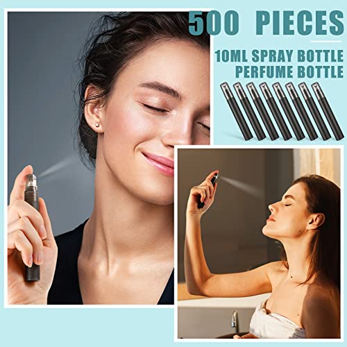 Remerry 10 ml Perfume Spray Bottles Plastic Travel Refillable Mini Bottles for Women Small Fine Mist Sprayers Portable Frosted Perfume Sprayers Empty Atomizer for Essential Oil(500 Pcs)3