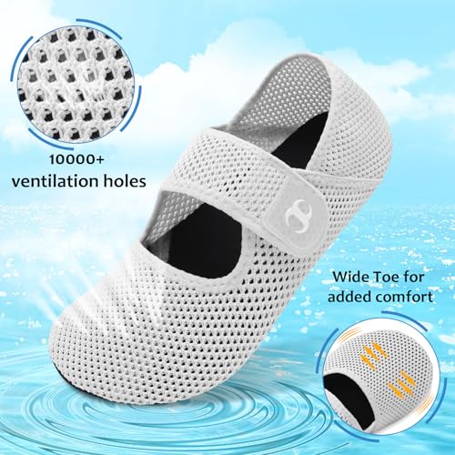 Image of Water Shoes for Women Men Barefoot Beach Swim Aqua Socks Summer Wide Slides Sandals Quick Dry Pool River Sea Sock Shoes