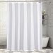 Sable Polyester Shower Curtain, 72" W x 72" H Water Proof Bathroom Shower Curtain with Rustproof Grommets and Plastic Hooks, Hotel Luxury Quality, White