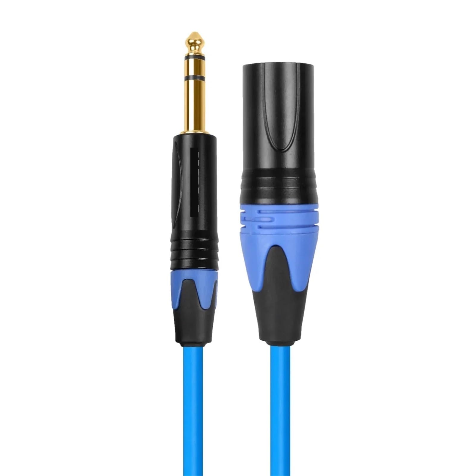 Kabel mikrofonowy XLR 3-biegunowy na jack 6,5 mm, kabel mikrofonowy, kabel AUX TRS 6,35 mm/6,5 mm, wtyczka na wtyczkę XLR (niebieski, 3 m)
