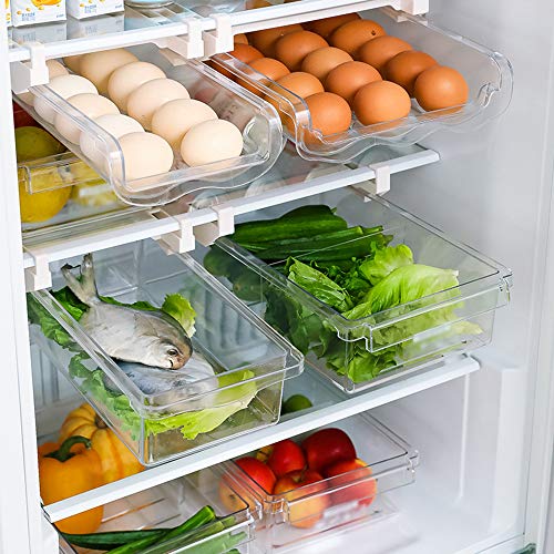 DECDEAL Organizador de gaveta para geladeira Caixa de armazenamento do refrigerador Suporte de armaz