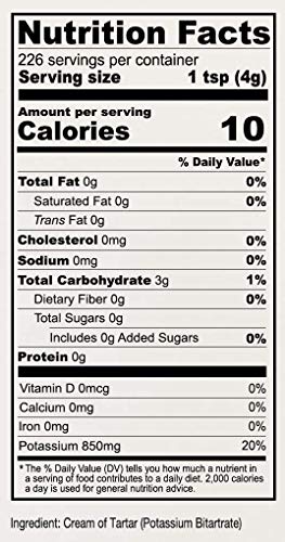 Anthony's Premium Cream Of Tartar, 2 Lb, Gluten Free, Food Grade, Non Gmo, Usp, Fcc, Made In Usa #TOP4