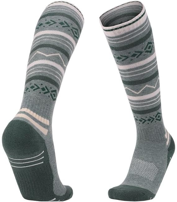 Men's Women's Wool Socks Long Tube Outdoor Thick Warm Sports for Circulation, Athletic Recovery & Travel(Color3)
