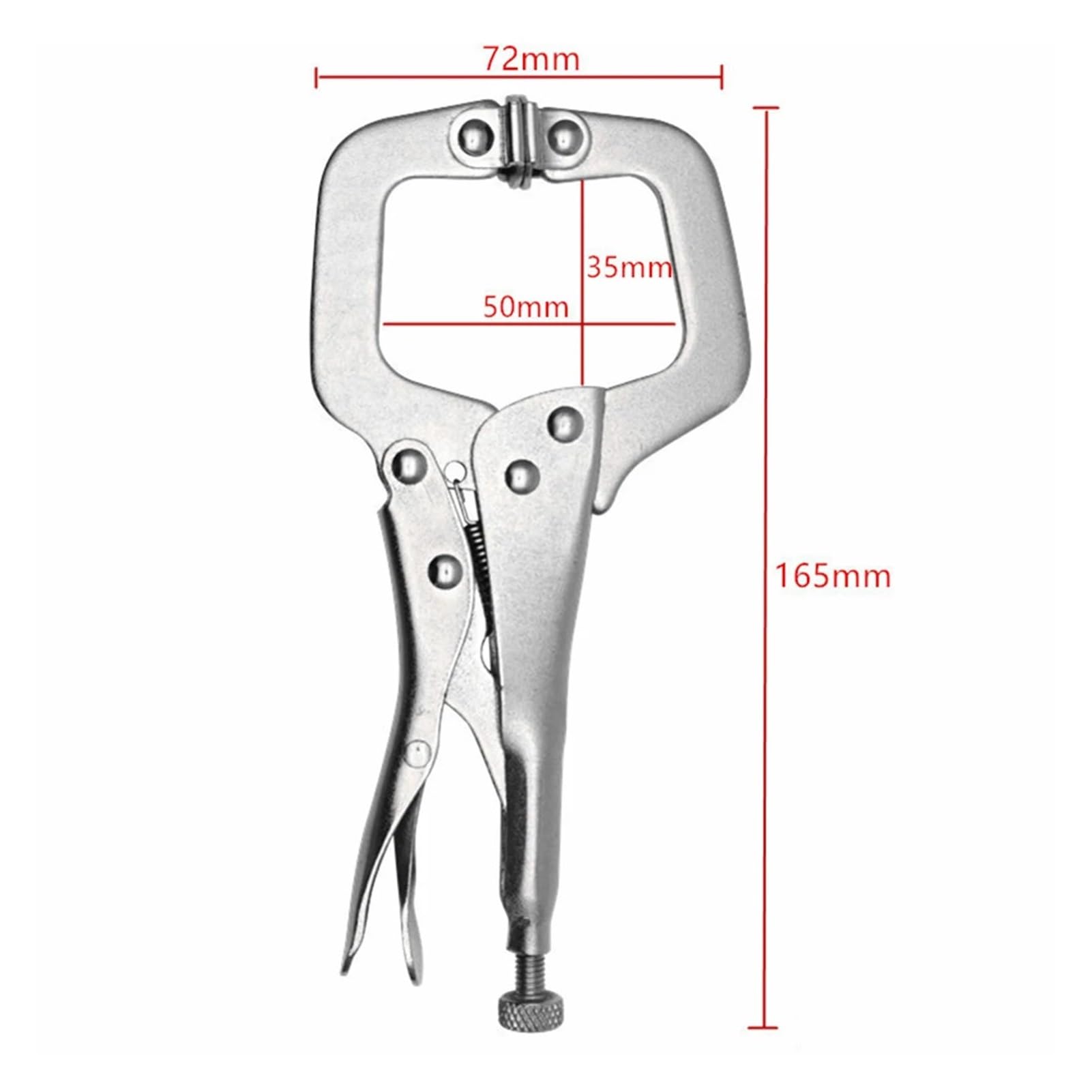 Alicates de bloqueo en forma de C Abrazaderas de sujeción en forma de C for soldadura de acero al carbono, multifuncionales, con agarre y bloqueo, herramienta manual de carpintería, 1-5 unidades(8PCS)