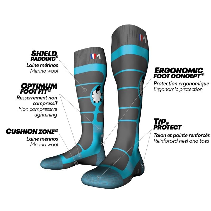 MONNET Wooly Kids - Chaussettes Ski Enfant