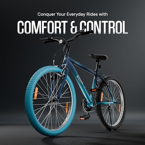 Image of CULT Trailrider 26T Single Speed Mountain Bike with Rigid Fork & Durable Frame, Blue