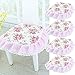 ACMEDE Cuscini Sedia Imbottitura Morbido Cuscino per Sedia, Elegante Floreale Cuscino Sedia Trapuntato Antiscivolo Coprisedia Cuscini Coprisedia Imbottito con Fascia Elastica, 42x45cm (Rosa, 4)