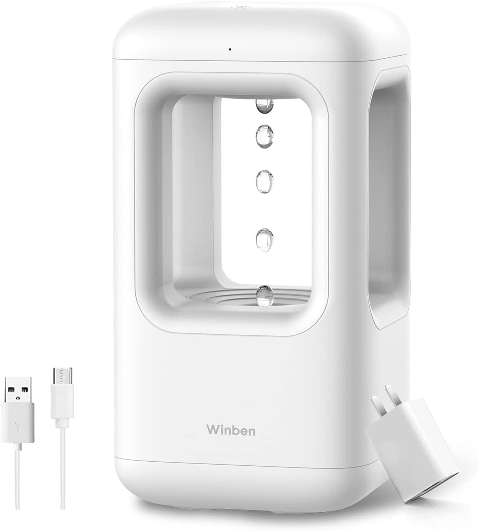 水の音が聞けるオシャレ加湿器 Amazon | 加湿器 卓上 【水が逆流するデザイン&2022新型】 大