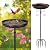 JBEIY 35In Metal Bird Bath for Outside, Garden Bird Bath with 5-Pronged Base, Vintage Freestanding Birdbath and Birdfeeder for Outdoor, Baths Feeder Bowl for Outdoors Garden Patio Yard Lawn Decor