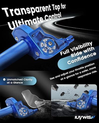 Image of Mini Bike Throttle Kit 7 /8 inch 22mm MiniBike Throttle Assembly + Throttle Cable CNC Quick Twist Universal for Dirt Pit Bike Motorcycle CT200U CT200U-EX BT200X CRF KLX SSR 50 110 125 250 Blue