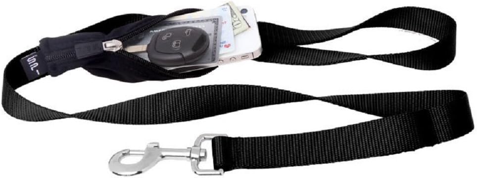 SPIbelt SPILeash - The Original Solo Pocket on a Tradtional Restraint Leash (Black)