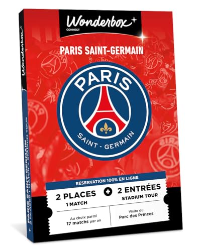 Wonderbox Connect - Coffret Cadeau - PSG Expérience - 2 places pour 1 match du PSG à domicile + 2 entrées pour le stadium tour - Parc des Princes -...
