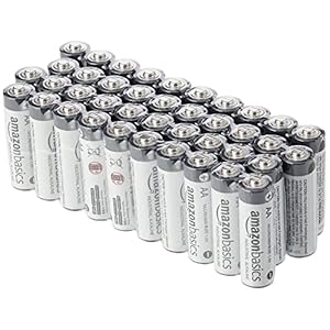Amazon Basics AA Alkaline Batteries, Industrial Double A, 5-Year Shelf Life, 40-Pack