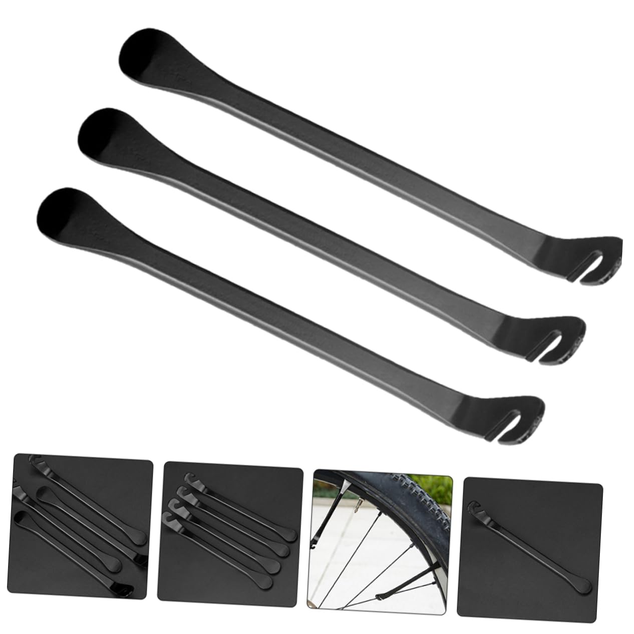 BESPORTBLE Outils pour pneus de vélo démonte-Pneu Outils de réparation Levier de Pneu de vélo d'équitation Outil de réparation de vélo Outils d'entretien d'équitation 45 Acier