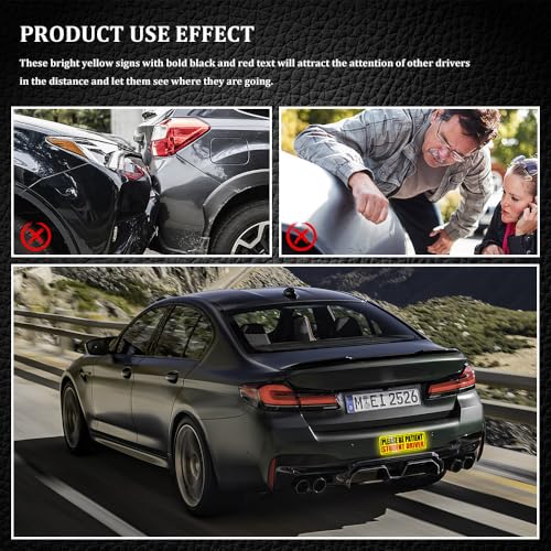 Image of 3PCS Student Drive Magnet for Car, Magnet Car Sticker, Please Be Patient Student Driver Magnet, Reusable Movable Rookie Driver Reflective Magnets Stickers Universal Fit Car Bumper (Style 3)