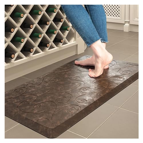 Tapis de cuisine anti-fatigue marron pour cuisiner debout en total confort