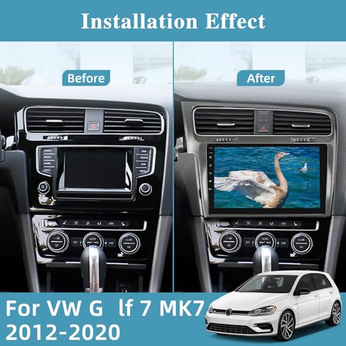 Radio de 10 pulgadas para VW MK7 Android con Carplay, GPS y cámara 2