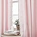 Linen Boho Pink Embroidered Curtains for Girls Bedroom & Nursery - 84