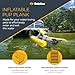 SOLSTICE Inflatable Pup Plank, Dog Water Ramp for Boats & Docks, Mini, 30 lb Capacity - Floating Platform for Pets for Lake, River, Beach & Swimming Pool, Includes Pump, Patent-Protected Design