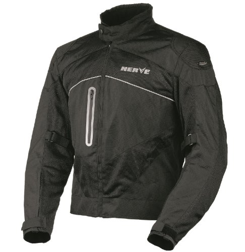 Nerve Run Chaqueta Moto de Verano, Negro, M