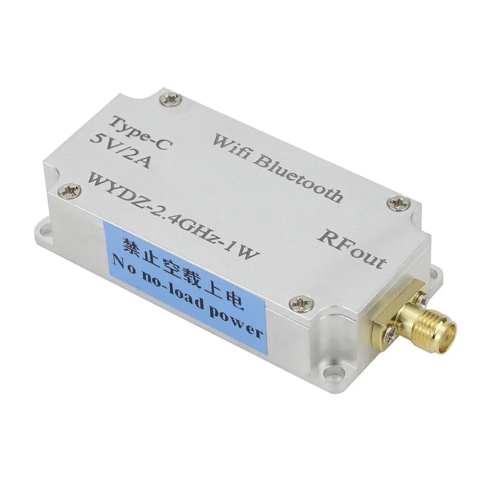 Bloqueador de Señal Bluetooth WiFi de 2,4 GHz y 1 W, de Alta Potencia, Alimentado por USB Tipo C, con Antena.