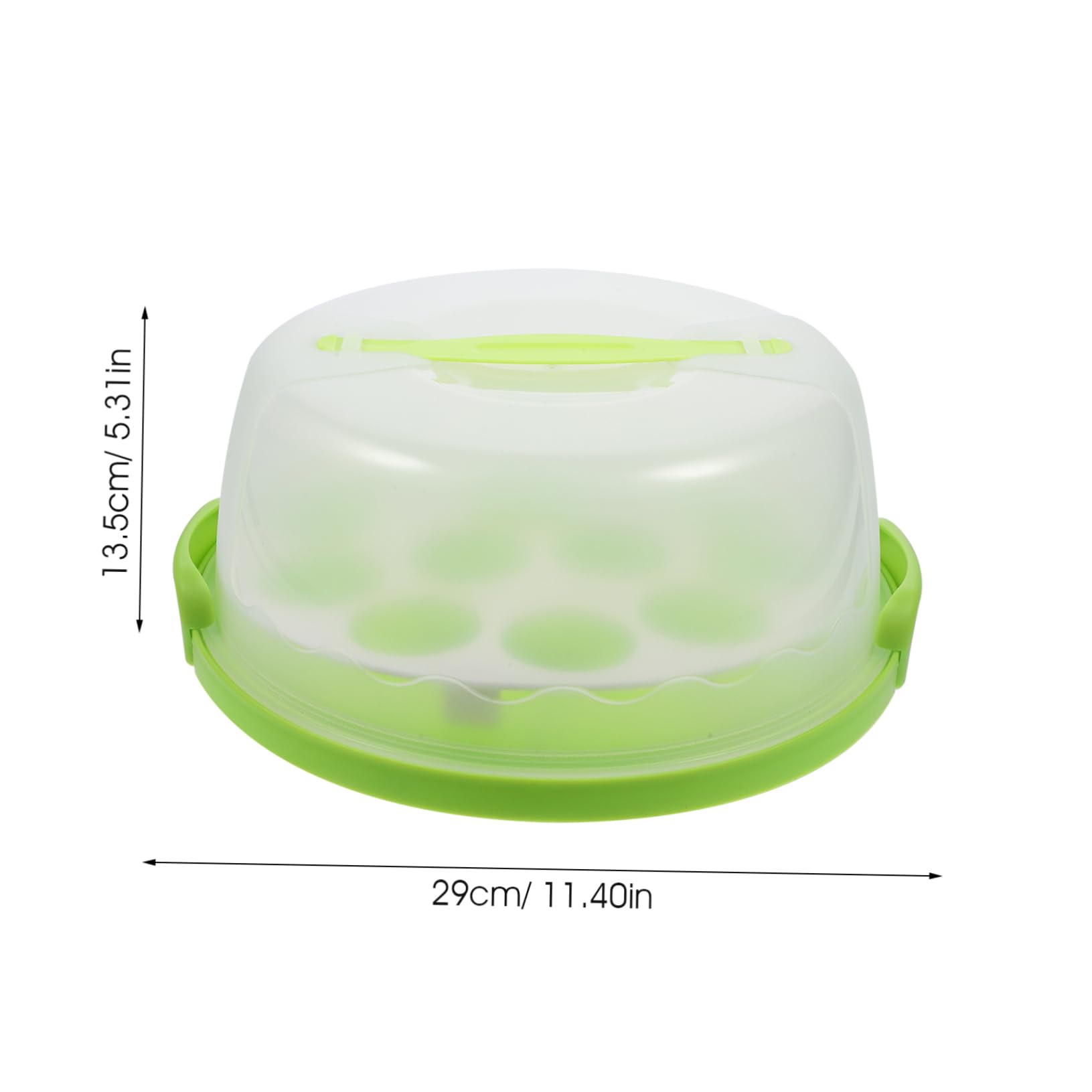 Ciieeo Round Cake Carrier with Handle Reusable Plastic Dessert Box Cupcake Carrier Box