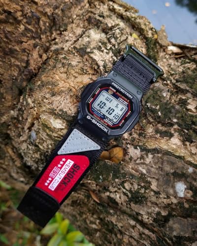 Image of Quick Release Watch Band Strap for Casio F-91W F-94W F-105W F-84W W-735H W-800H SGW-300H SGW-400H A158WA AE-1000W,18mm Leather Hook & Loop Casio strap