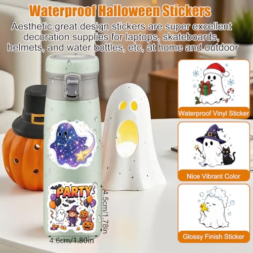 200pcs Halloween Stickers for Kids, Ghost Stickers Bulk Party Favors - image 7