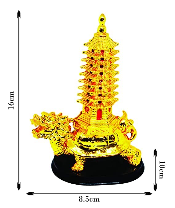 Image of Fengshui Education Tower Academic Success for Children (Education Tower On Dragon) Home, Office, Room Decor Decorative