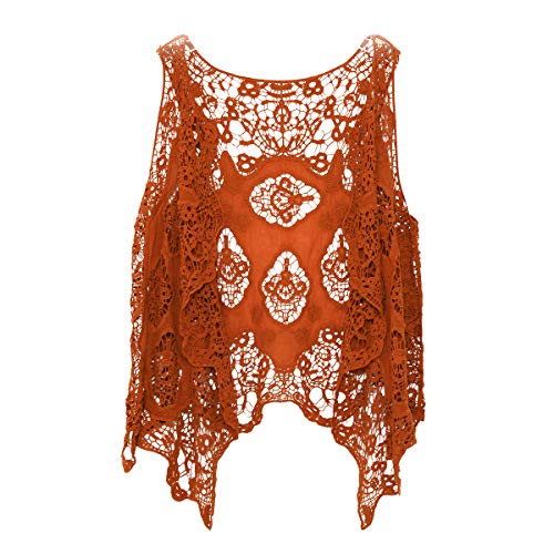 Image of JASTIE Women Open Stitch Cardigan Boho Sleeveless Hippie Summer Hollow Out Solid Crochet Vest