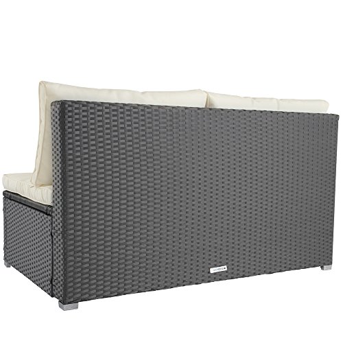 MIADOMODO Divano da giardino esterno 2 posti ca