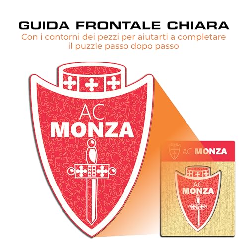 Iconic Puzzles - Monza Logo, Puzzle Di Legno Con Licenza Ufficiale, 100% Sostenibile, Regalo Per Adulti E Bambini, Taglia L, 500 Pz - 7