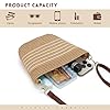 EVEOUT Mini Sac Bandoulière en Paille Femme Fille Boho été Mignon Petit Sac à Épaule Raphia Tissé à Rayures pour Plage Vacances #4